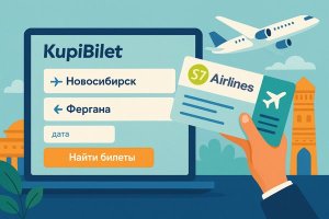 Авиабилеты Новосибирск — Фергана: как найти актуальные цены и удобно оформить перелёт через KupiBilet