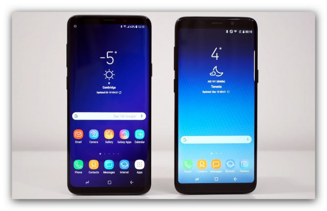 Сравнить внешний вид устройств для проверка на оригинальность телефона Samsung
